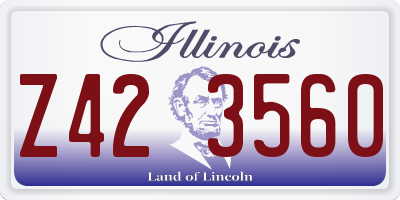 IL license plate Z423560