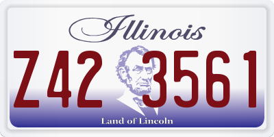 IL license plate Z423561