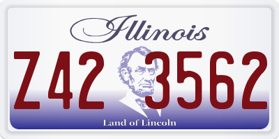 IL license plate Z423562