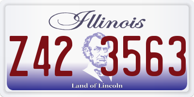 IL license plate Z423563