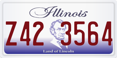 IL license plate Z423564