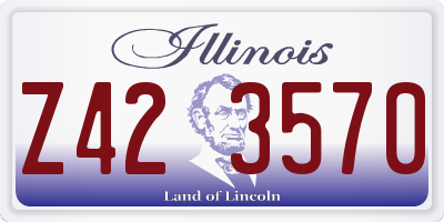 IL license plate Z423570
