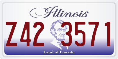 IL license plate Z423571