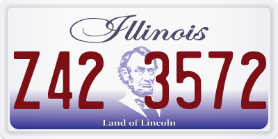 IL license plate Z423572