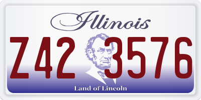 IL license plate Z423576