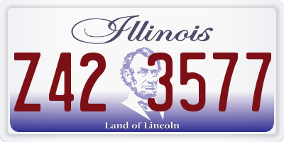 IL license plate Z423577