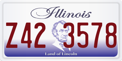 IL license plate Z423578