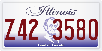 IL license plate Z423580