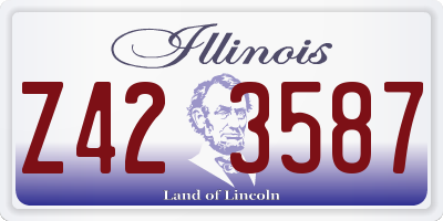 IL license plate Z423587