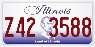 IL license plate Z423588