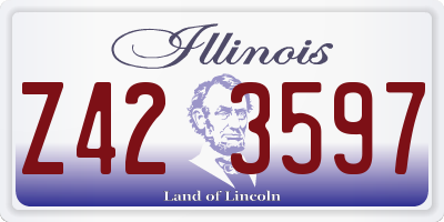 IL license plate Z423597