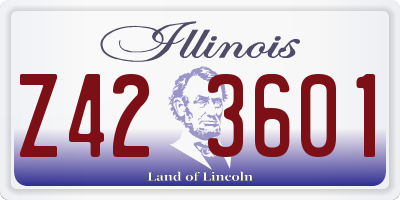 IL license plate Z423601