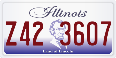 IL license plate Z423607