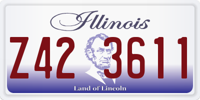 IL license plate Z423611