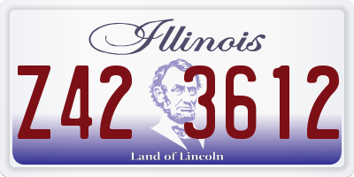 IL license plate Z423612
