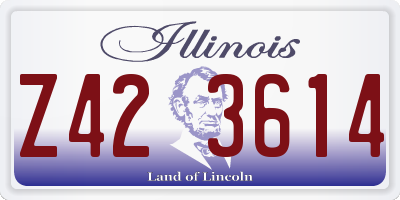 IL license plate Z423614
