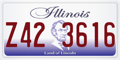 IL license plate Z423616