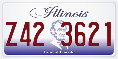 IL license plate Z423621
