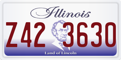 IL license plate Z423630