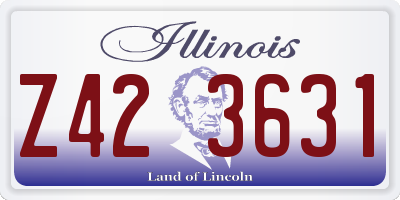 IL license plate Z423631