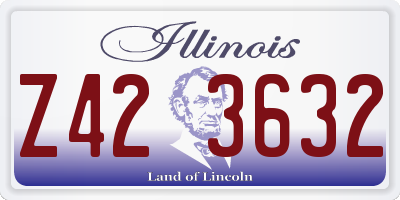 IL license plate Z423632