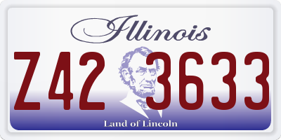 IL license plate Z423633