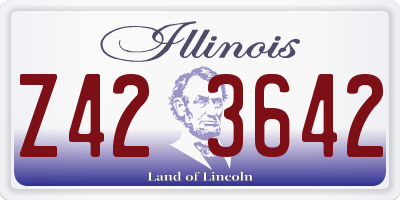 IL license plate Z423642