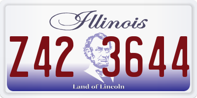 IL license plate Z423644