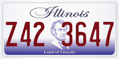 IL license plate Z423647