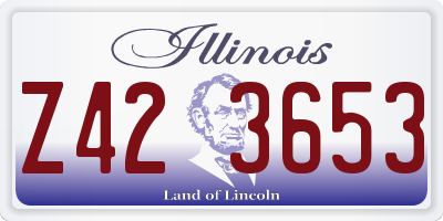 IL license plate Z423653