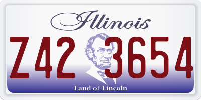 IL license plate Z423654