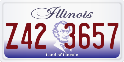 IL license plate Z423657