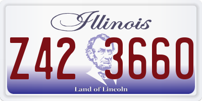 IL license plate Z423660