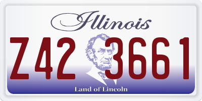 IL license plate Z423661