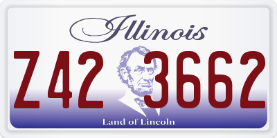IL license plate Z423662