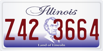 IL license plate Z423664