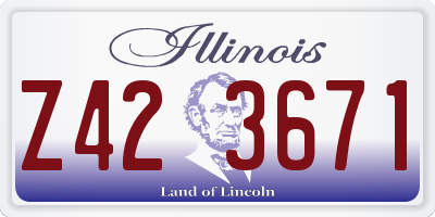 IL license plate Z423671