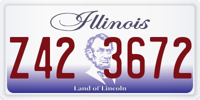 IL license plate Z423672