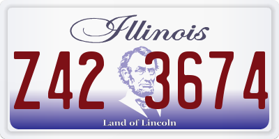 IL license plate Z423674