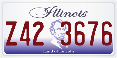 IL license plate Z423676
