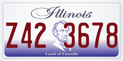 IL license plate Z423678