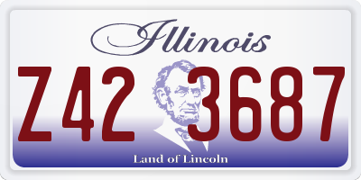 IL license plate Z423687