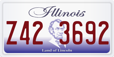 IL license plate Z423692