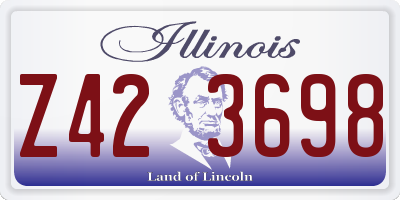 IL license plate Z423698