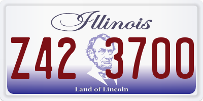 IL license plate Z423700