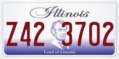 IL license plate Z423702