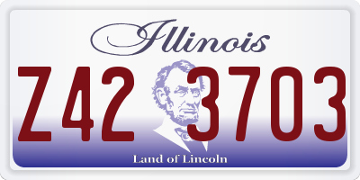IL license plate Z423703