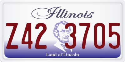 IL license plate Z423705
