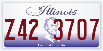 IL license plate Z423707