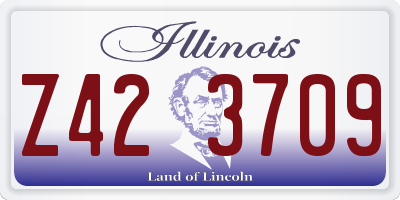 IL license plate Z423709